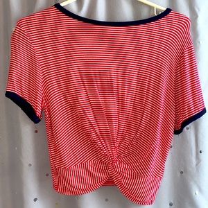 Cropped Red, White, & Blue T-Shirt.